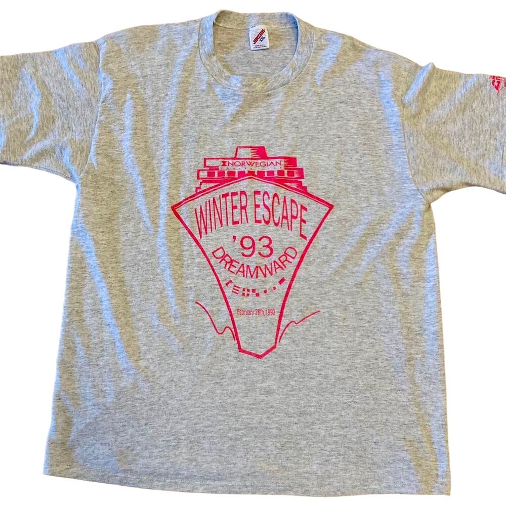 VTG 90s Vintage Norwegian Cruise T-Shirt Size XXL